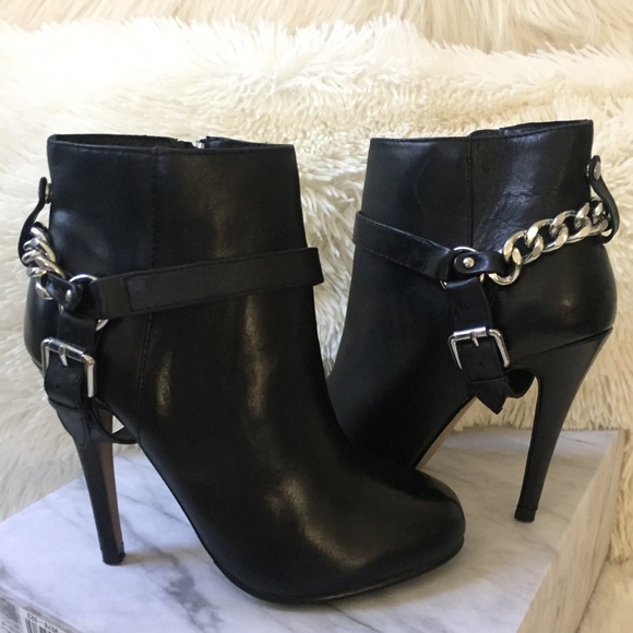 Aldo Shoes - Aldo Genuine Leather Moto Heeled Ankle Booties